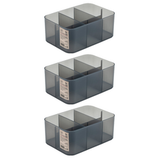 UDA 有達 509日光6格收納盒, 21.5 x 14.8 x 8.7H cm, PP材質, 透黑/透白, 顏色隨機, 3個