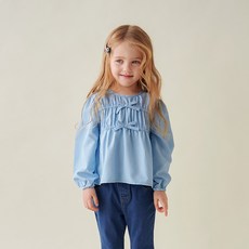 MARI N MORI 兒童Breeze蝴蝶結條紋上衣