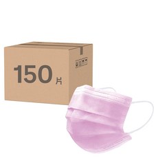 淨新科技 成人平面醫療口罩, 粉色, 50片, 3盒