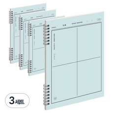 뮤니드 IS SPRING 4분할 수학 연습장, 그린, 3세트