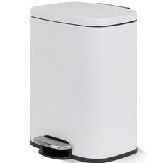 Changsin Living 昌信生活 FRANCO Select 靜音腳踏式方形垃圾桶 12L, 白色