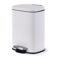 Changsin Living 昌信生活 FRANCO 靜音方形腳踏式垃圾桶 5L, 白色
