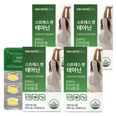 내츄럴플러스 스트레스 엔 테아닌 36g, 60정, 4개
