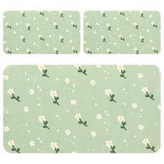 ekax二合一擦拭布(s)-小白花 眼鏡布 螢幕擦拭布 清潔布 手機擦拭布, 1入, 3條