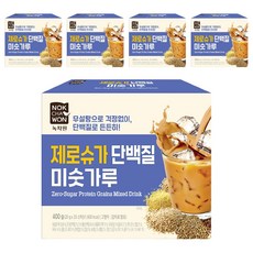 녹차원 제로슈가 단백질 미숫가루, 400g, 5개