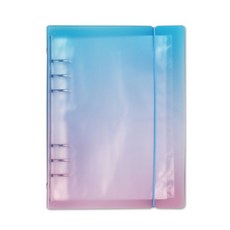 WANNATHIS 6孔活頁夾 A5+雙面活頁紙 40入組, 藍色 粉色, 1套