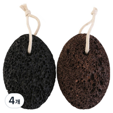 Baromall 足部磨砂火山石 7 x 5 x 3 cm 隨機出貨, 4個, 70g, 1入