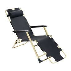 코멧 아웃도어 캠핑 침대의자 특대형, 블랙, 1개