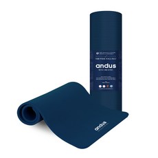 andus NBR瑜珈墊+收納帶套裝, 海軍藍(瑜珈墊)