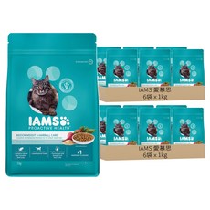 IAMS 愛慕思 健康優活 室內貓體重管理及化毛營養配方乾糧, 玉米, 1kg, 12袋