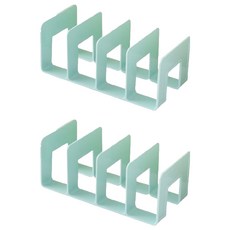 솔솔담다 아담한 북앤드 4칸 2p, 민트