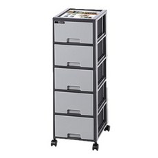 KEYWAY 維基A4深型櫃 附輪 DA850-2 五層 灰色 81 x 28.4 x 35.3cm, 1個