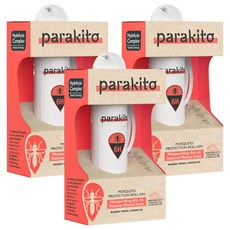 PARA'KITO 帕洛 6H滋潤護膚防蚊滾珠瓶, 20ml, 3瓶