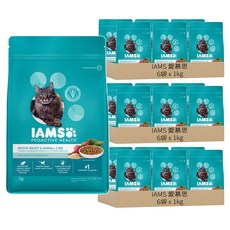 IAMS 愛慕思 健康優活 室內貓體重管理及化毛營養配方乾糧, 玉米, 1kg, 18袋