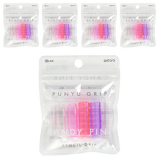 KUTSUWA HiLiNE 大人果凍握筆套 RB024D, 可愛色系, 5包