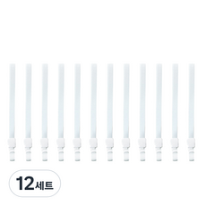 빅드림 칼라풀 명찰 목걸이 끈 12p, 화이트, 12세트