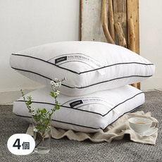 I'm Living 增量黑線奈米Fill Ever柔軟魔法枕芯標準型, 4個, 白色