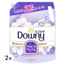 Downy 7日持香香水 超濃縮纖維柔軟精 白麝香補充包, 2個, 2.6L