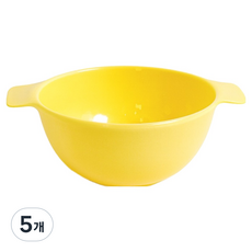 LIVINGMATE 嬰幼兒用美耐皿餐盤碗, 5個, 單品, 粉彩黃