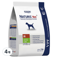 네츄리스 강아지 벳 면역 회복 IR 처방식 프리미엄 소프트 사료, 4개, 1.5kg, 닭+쌀