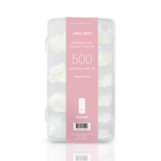 Jello Jello 人造指甲片 500p 組, 1個, 方形 自然款