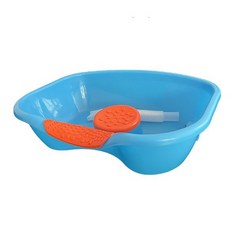 디어모모 老人 病患 孕婦 洗頭 洗髮盆, 淺藍色 + 橘色, 1個