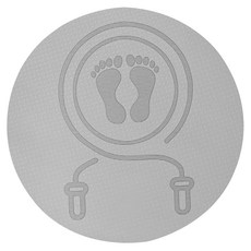 德利生活 靜音降噪跳繩墊 圓形, 灰色, 1個