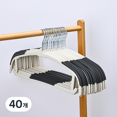 solve living 第2代高級型防肩變形防滑衣架, 40個, 黑色