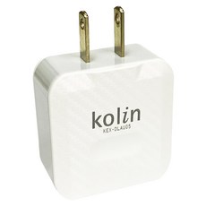 Kolin 歌林 3.1A 電源充電器 60 x 40 x 23mm 31g, 白色, 1個