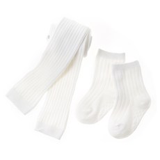 Lolly Tree 孩童素色羅紋長襪+短襪
