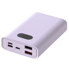 POLYBATT LED 數字顯示行動電源 PD+QC3.0/22W, H10000, 紫色