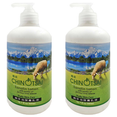 橙采 綿羊油保養乳液 含荷荷巴油 24小時釋放 500ml, 2瓶