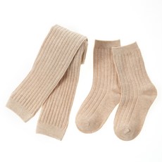 Lolly Tree 孩童素色羅紋長襪+短襪