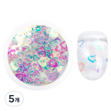 젤로젤로 하트빔 네일 글리터, GL121 오로라, 5개