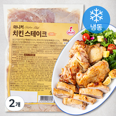 마니커 치킨 스테이크 치즈 (냉동), 500g, 2개