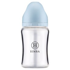 Simba 小獅王辛巴 蘊蜜質金玻璃寬口防脹氣奶瓶 新生專用, 晨藍, 1個, 180ml