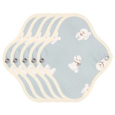 WIZLLY 布衛生棉 比熊藍, 迷你, 1入, 5個