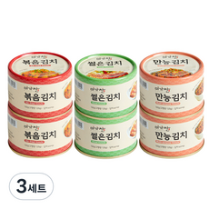 미가찬 캔김치 썰은김치 160g x 2p + 볶음김치 160g x 2p + 만능김치 160g x 2p 세트, 3세트