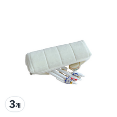 克萊爾拉 蓬鬆柔軟辦公室用鉛筆盒, 3個, 白色