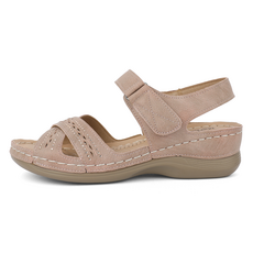 제이슈 여성용 디저트 경량 펀칭 스트랩 통굽 샌들 5cm