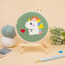 Artjoy DIY打孔針刺繡套組, 小獨角獸, 1套