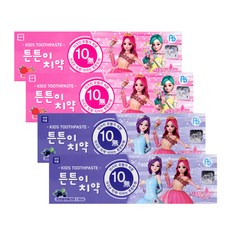 ATEX 孩童低氟牙膏 草莓味 2入+藍莓味 2入, 80g, 1組