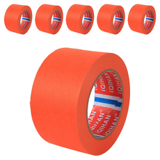 iQIHAN Dada彩色遮蔽膠帶 40mm*20m, 橘色, 6個