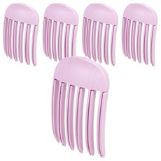 喵汪森林 髮根立體蓬鬆夾 6列齒梳 輕鬆打造髮根, 5個, 粉色
