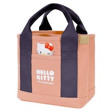 Kiiwi O Hello Kitty 多隔層厚磅帆布托特包 大頭, 紫粉色