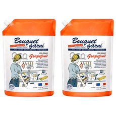BOUQUET GARNI 環保1級蔬果碗盤洗潔精補充包 葡萄柚香 2包, 2.1L