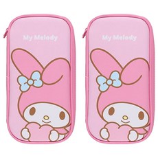 三麗鷗角色 大臉筆袋, 2個, 美樂蒂