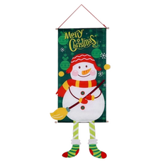 聖誕長腳卷軸 - 雪人, 綠色, 1個