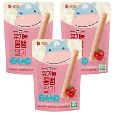 맛있는풍경 유기농 롱뻥, 딸기맛, 30g, 3개