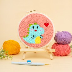 Artjoy DIY打孔針刺繡套組, 小恐龍, 1套